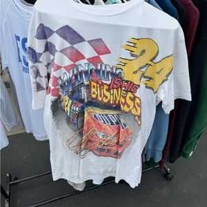 Hollister Kids Racing Graphic Tee - White, Yellow, Red